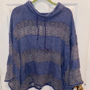 Free People poncho style sweater
